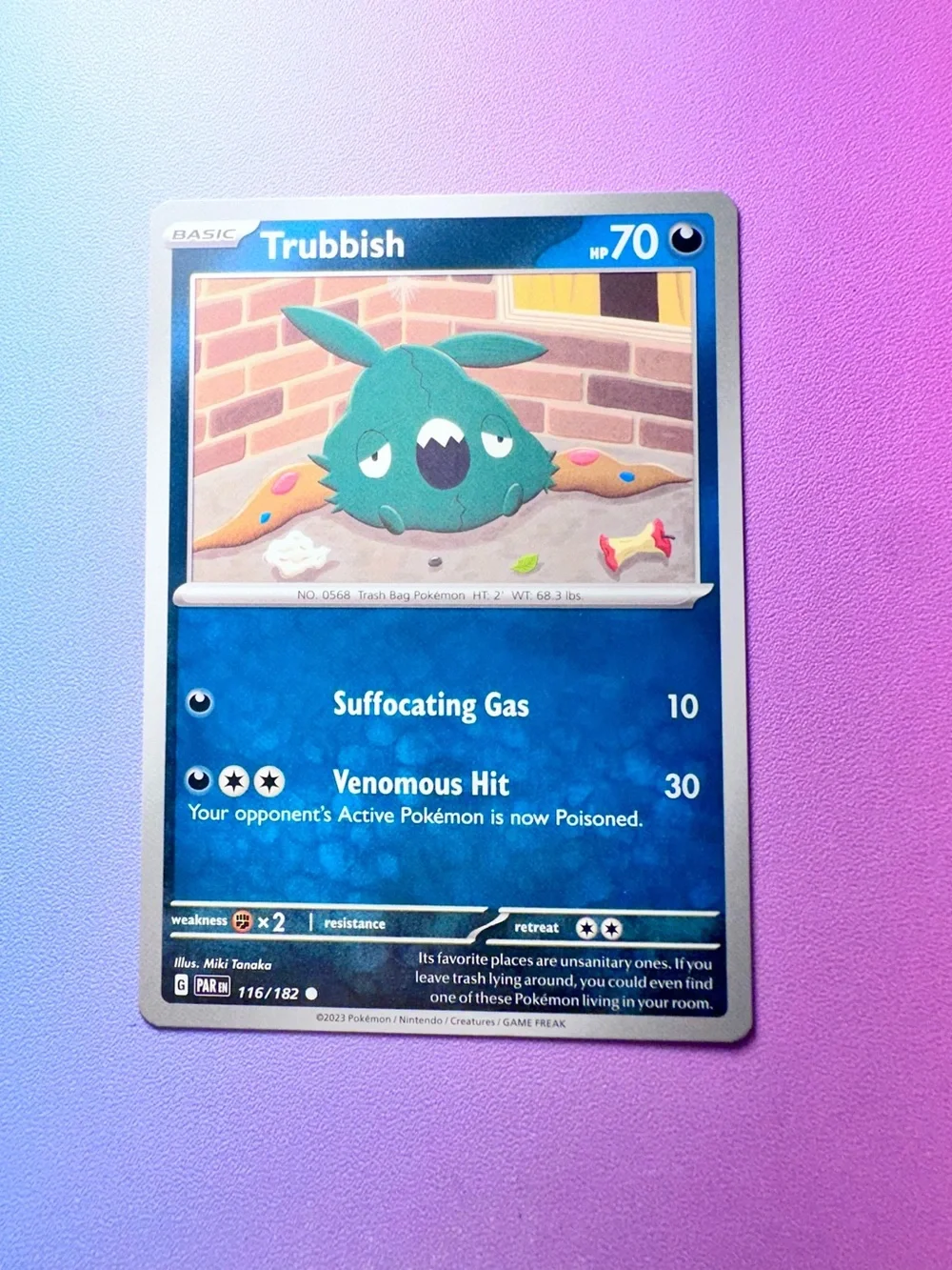 trubbish - 116/182 (common) — pokémon: paradox rift